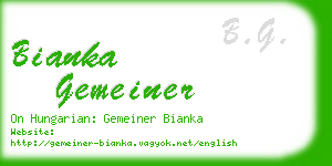 bianka gemeiner business card